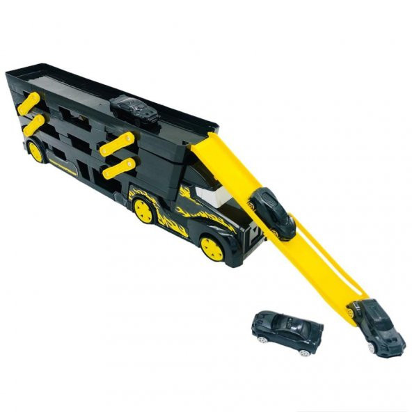 Ethem Oyuncak Siyah 3 Katlı Taşıyıcı Tır 628-3, 4 Arabalı 3 Katlı Taşıyıcı Tır - 5