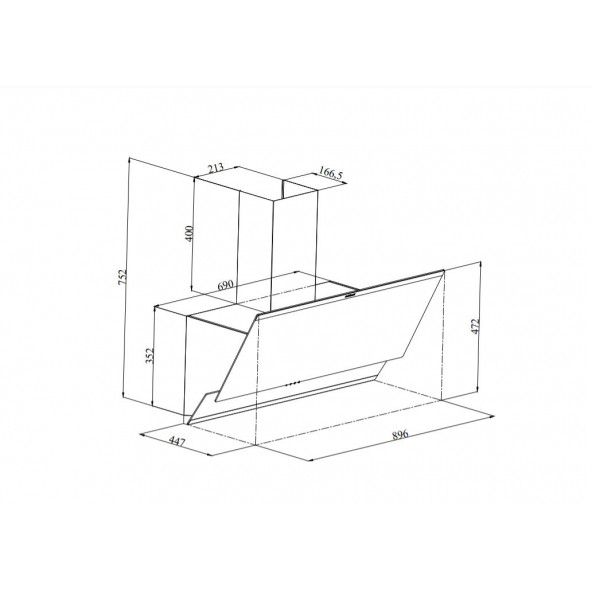 Silverline 3490 Oslo Siyah Cam Davlumbaz 90 Cm - 4