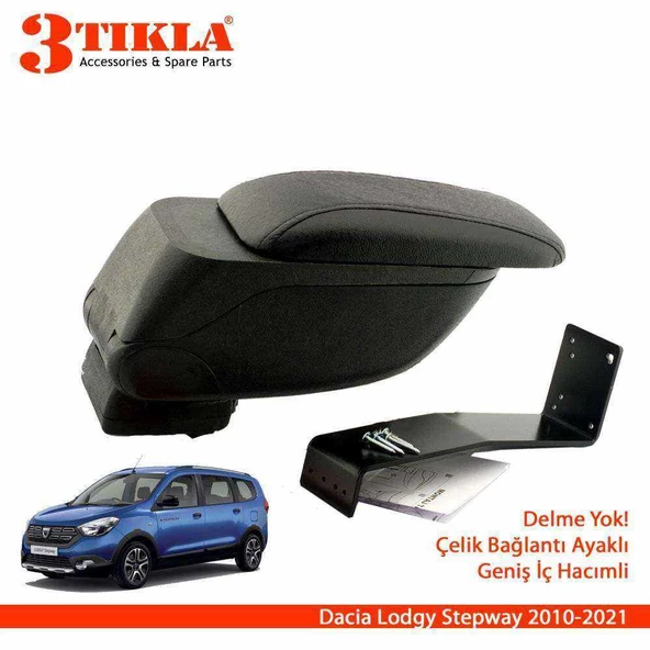 3 Tıkla Dacia Lodgy Stepway Geniş Hacimli  Delmesiz Çelik Ayaklı  Kolçak Kol Dayama