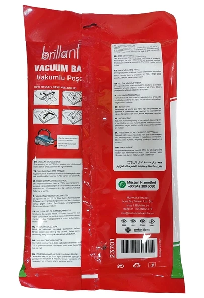 Brillant Vakumlu Hurç, 3lü Set, Jumbo Boy 73x130 - 3