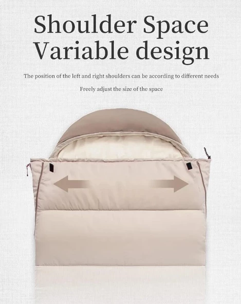 Naturehike Feeder B300 Cotton Uyku Tulumu -13°C  Moss Green Left - 4