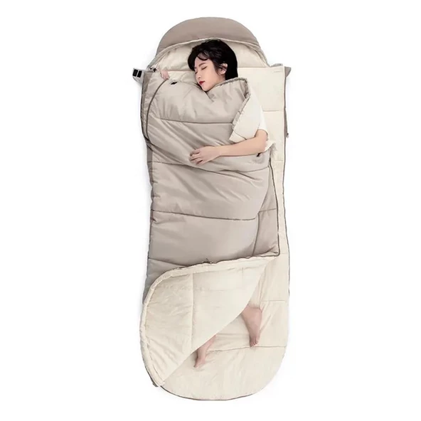 Naturehike Feeder B180 Cotton Uyku Tulumu -8°C Moss Green Left - 12