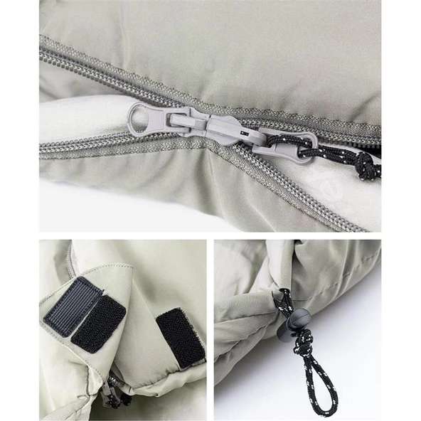 Naturehike M180S Pongee Pamuklu Uyku Tulumu -8°C Yeşil Right - 4