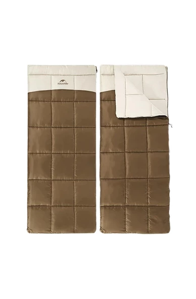 Naturehike LT150 Zarf Tarzı Pamuklu Uyku Tulumu -4°C  Brown Left