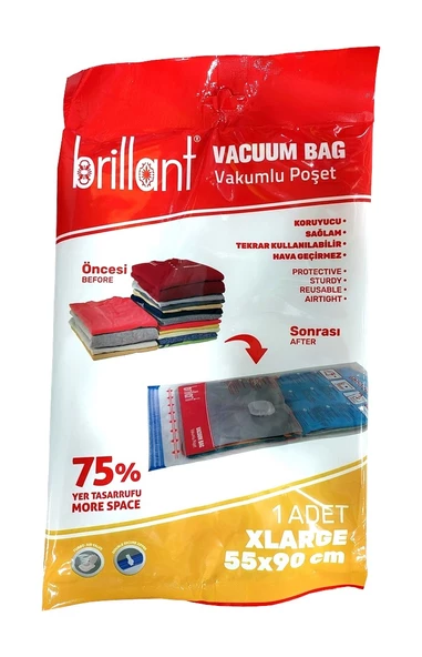 Brillant Vakumlu Hurç, 5li Set, XLarge Boy 55x90 - 2