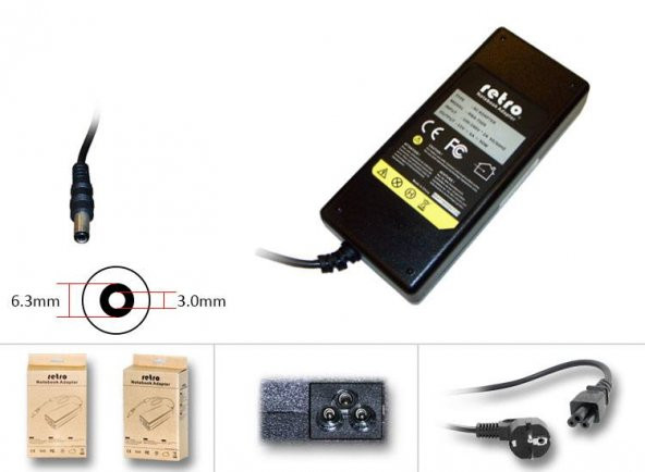 Toshiba PA3215U-1ACA Notebook Adaptör (RETRO MARKA 15V 6A 80W) ürün görseli 1