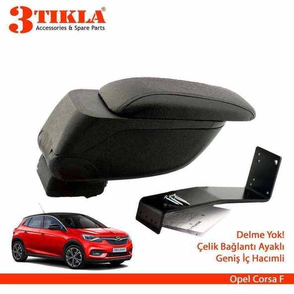 3 Tıkla Opel Corsa F Geniş Hacimli  Delmesiz Çelik Ayaklı  Kolçak Kol Dayama