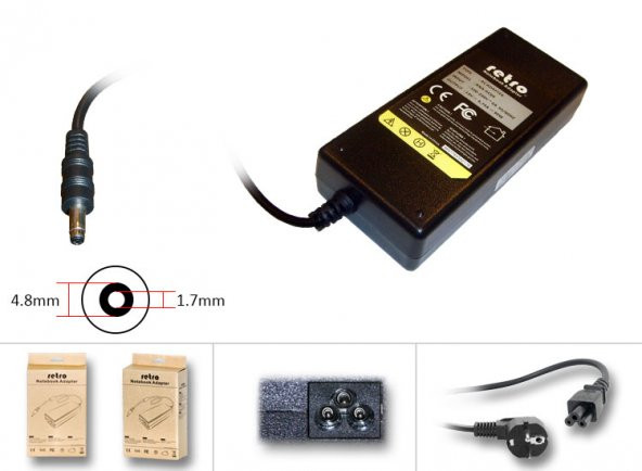 RETRO MARKA HP 101880-001 Notebook Adaptör (  4.74A 90W) ürün görseli 1