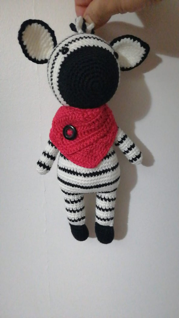 Şirin Zebra Amigurumi Organik Oyuncak - 1