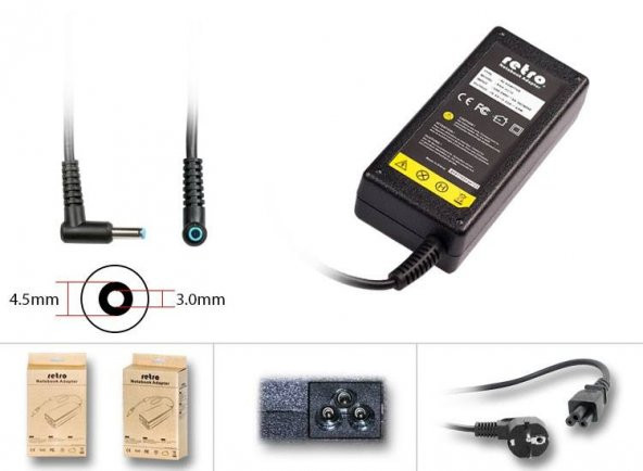RETRO MARKA Hp 15-R016EJ Ultrabook Adaptör (MUADİL 19V  65W) ürün görseli 1