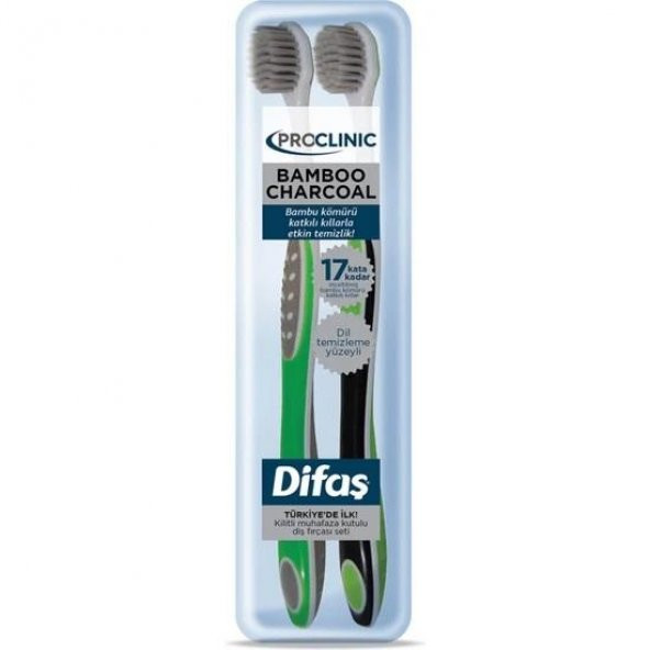 Difaş Proclınıc Bamboo Charcoal 1+1 Diş Fırçası Yumuşak