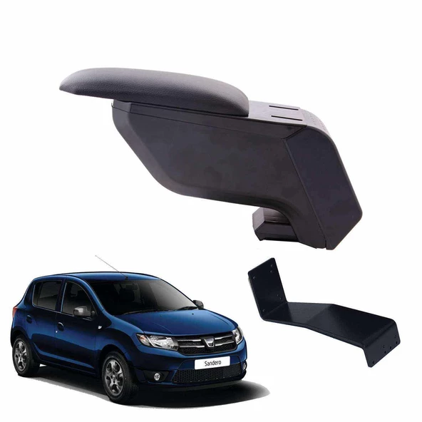 3 Tıkla Dacia Sandero 2018 Delmesiz Çelik Ayaklı Siyah Kolçak Kol Dayama