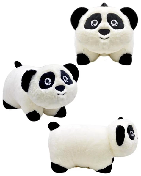 Selay Toys Pelüş Panda Yastık 40 cm Beyaz 1036 - 3