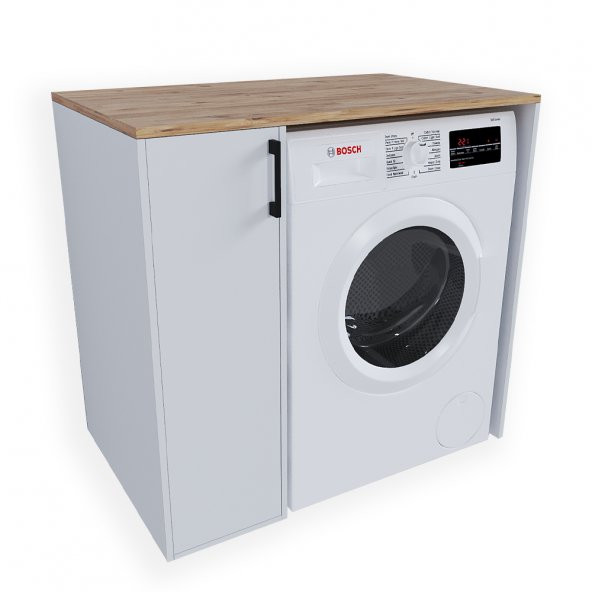 Teta Home Çamaşır Makinesi Dolabı Trend Atlantik Çam-Beyaz - 2