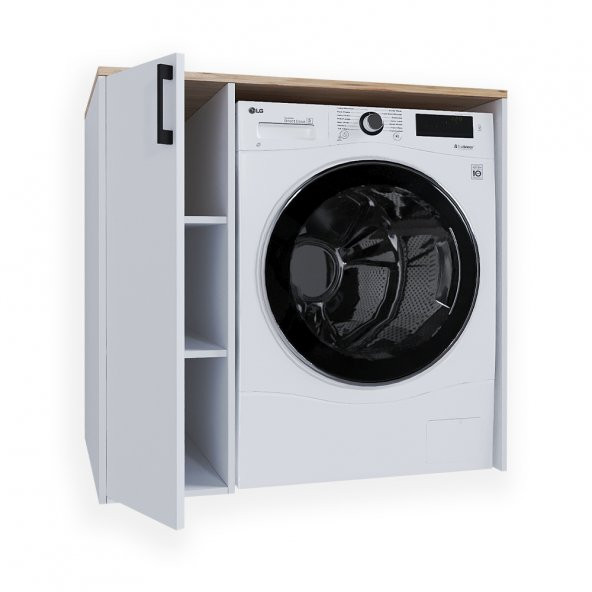 Teta Home Çamaşır Makinesi Dolabı Trend Atlantik Çam-Beyaz - 3