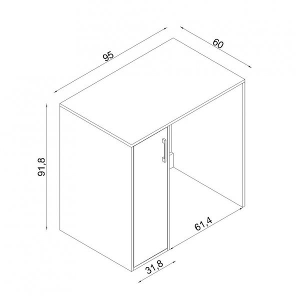 Teta Home Çamaşır Makinesi Dolabı Trend Atlantik Çam-Beyaz - 4