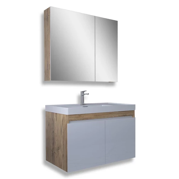 Teta Home Tokyo 65 CM Mdf Banyo Dolabı Seti  Atlantik Çam-Beyaz