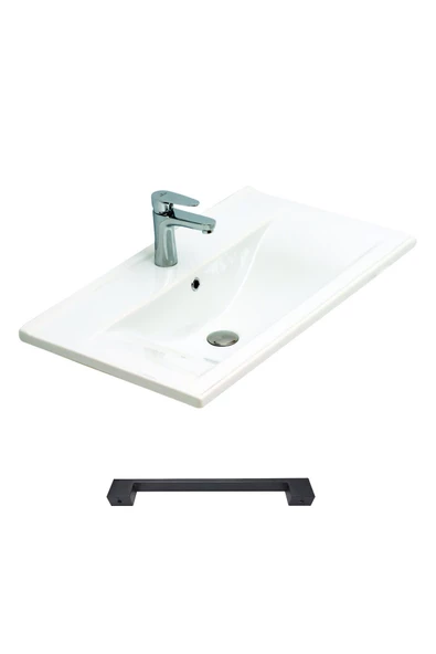 Teta Home Suva 65 Cm Mdf Banyo Dolabı Seti  Antrasit-Beyaz - 3