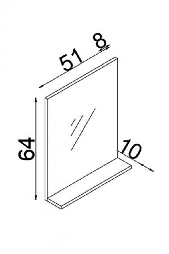 Teta Home Prag Sis Gri MDF Banyo Üst Dolabı - 2