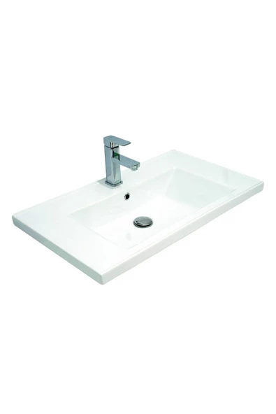 Teta Home Napoli 80 cm Mdf Banyo Dolabı Seti + Boy Dolabı  Atlantik Çam-Beyaz - 4