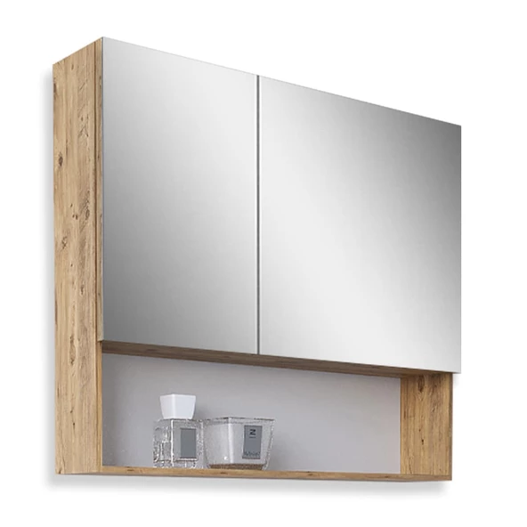 Teta Home Batum 80 Cm Mdf Banyo Aynalı Üst Dolap  Atlantik Çam