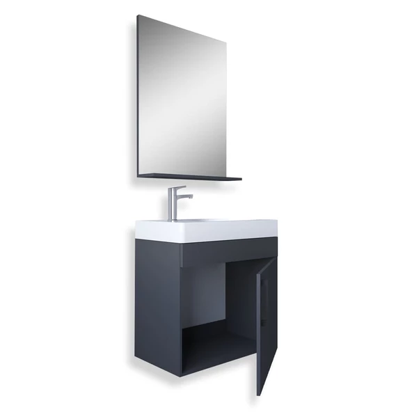 Teta Home Rio 45 Cm Banyo Dolabı Seti  Antrasit