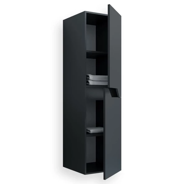 Teta Home Napoli Mdf Banyo Boy Dolabı  Antrasit - 2