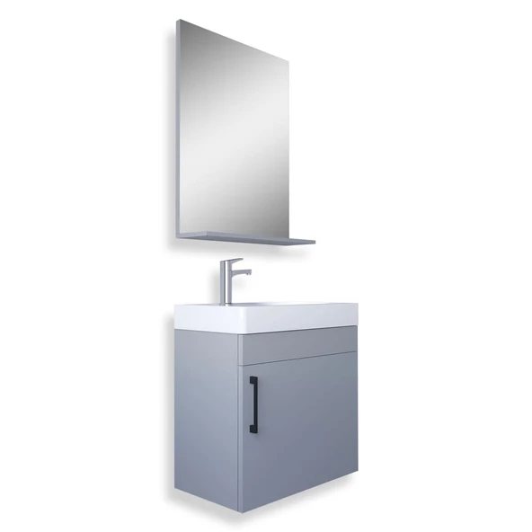 Teta Home Rio 45 Cm Banyo Dolabı Seti  Gri