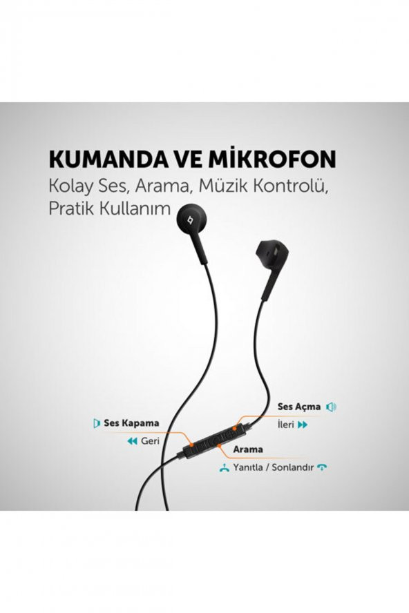 Ttec 2KMM11B Rio Kumandalı ve Mikrofonlu Kulakiçi Kulaklık Beyaz - 3