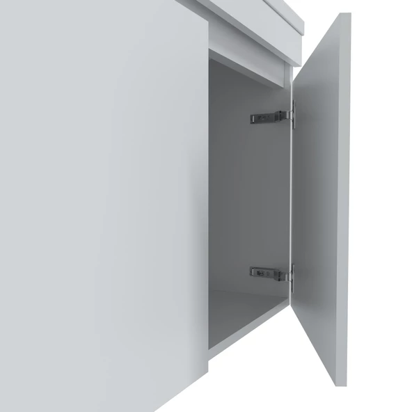 Teta Home Tokyo 80 Cm Mdf Banyo Dolabı Seti +Boy Dolabı  Beyaz - 3