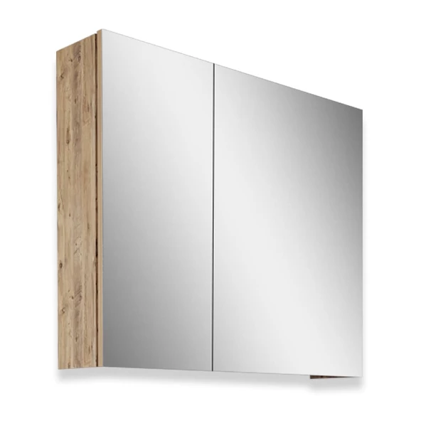 Teta Home Kahire 65CM Mdf Banyo Aynalı Üst Dolap  Atlantik Çam