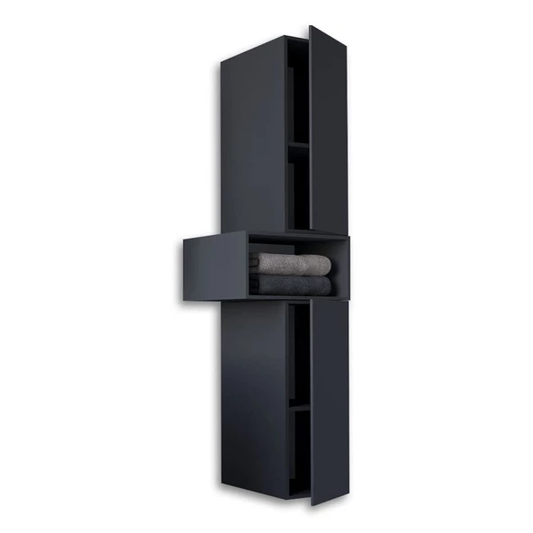 Teta Home Madrid Mdf Banyo Boy Dolabı  Antrasit