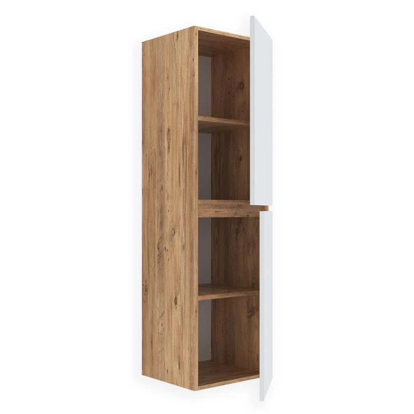Teta Home Tokyo Mdf Banyo Boy Dolabı  Atlantik Çam-Beyaz - 2