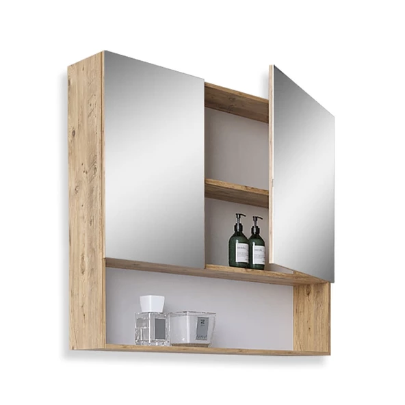 Teta Home Batum 65 Cm Mdf Banyo Üst Aynalı Dolap  Atlantik Çam - 2