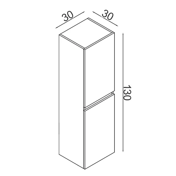 Teta Home Tokyo Mdf Banyo Boy Dolabı  Antrasit-Beyaz - 3