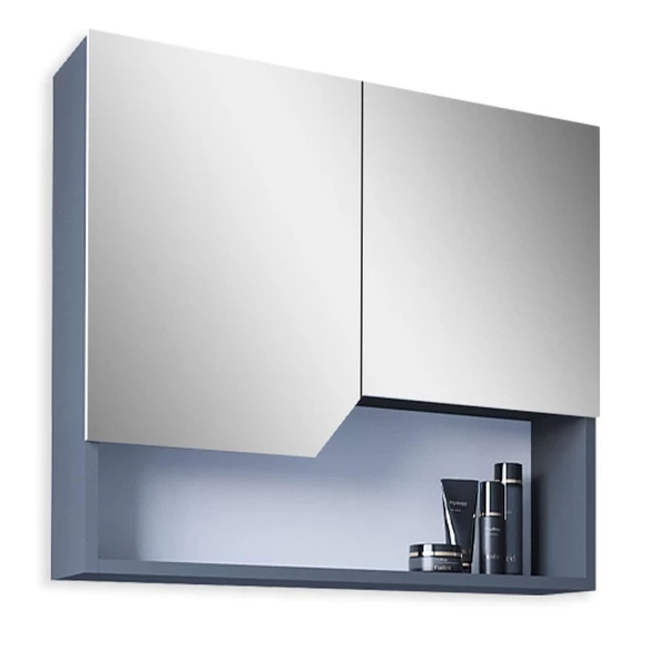 Teta Home Napoli 80 Cm Mdf Banyo Üst Dolabı  Antrasit