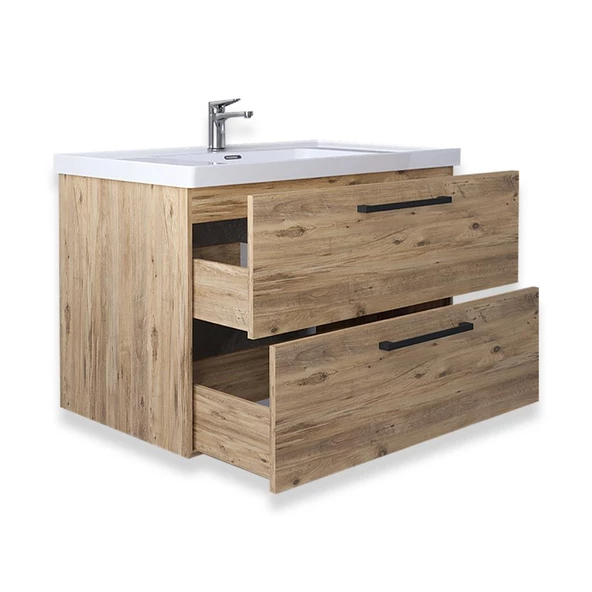 Teta Home Batum 80 cm Mdf Banyo Lavabolu Alt Dolap  Atlantik Çam - 2