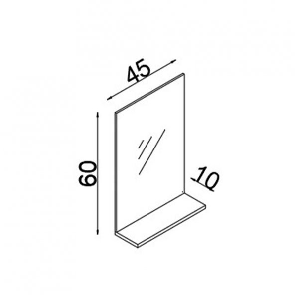 Teta Home Rio 45CM Mdf Banyo Ayna  Antrasit - 2