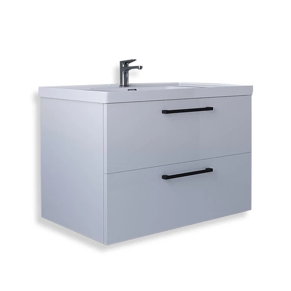 Teta Home Batum 80 cm Mdf Banyo Lavabolu Alt Dolap  Beyaz