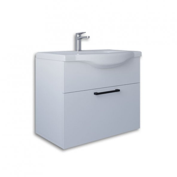 Teta Home Eko 80 cm Mdf Banyo Lavabolu Alt Dolap  Beyaz - 3