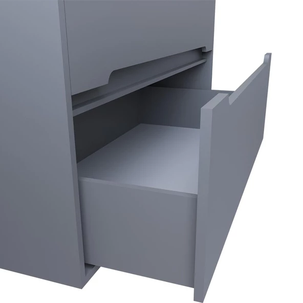 Teta Home Madrid 80 cm Mdf Banyo Lavabolu Alt Dolap  Sis gri - Resim 3