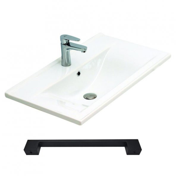 Teta Home Prag 65 cm Mdf Banyo Lavabolu Alt Dolap  Beyaz-Atlantik Çam - 3