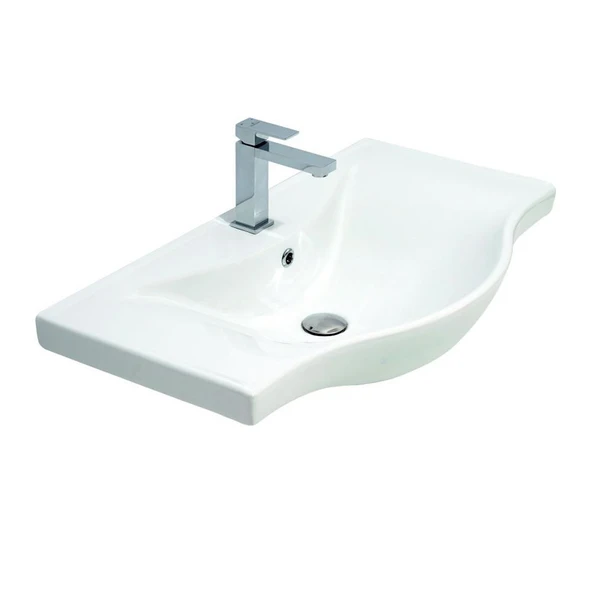 Teta Home Meksika 80 cm Mdf Banyo Lavabolu Alt Dolap  Antrasit-Kafkas Meşe - Resim 3