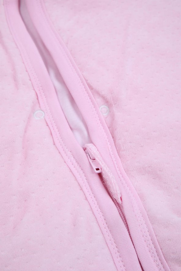 Babyhola 100 Pamuk Kız Erkek Bebek Kundak Fermuarlı Kadife Battaniye Yenidoğan Hediyelik Hastane Çıkışı 3999 - 5