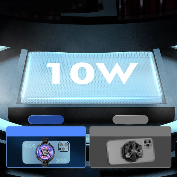 Vendas 10W Wireless Şarj Özellikli TEC Soğutma Sistemli RGB Işıklı N5 Telefon Soğutucu Fan - 9