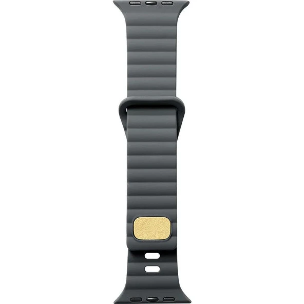 Cosmostech Akıllı Saat Watch için Uyumlu 42MM 44MM 45MM 49MM 1/2/3/4/5/6/se/7/8/ultra Silikon Kordon ve Kayışı Dalgalı Şerit Tasarım Koyu Gri