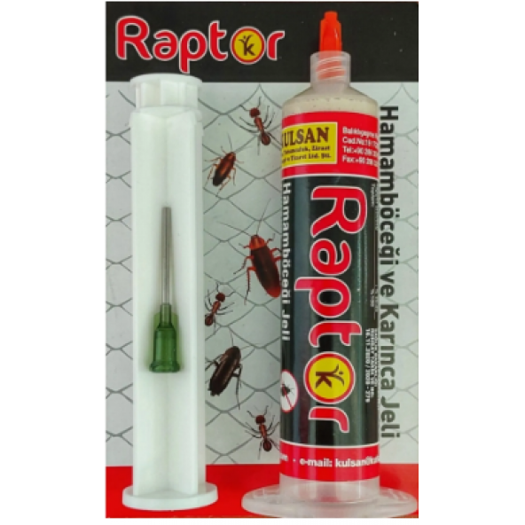 Kulsan İlaç Raptor Jel Hamamböceği Ve Karınca Jeli 35 Gr Böcek Ilacı Yem RAPTOR35
