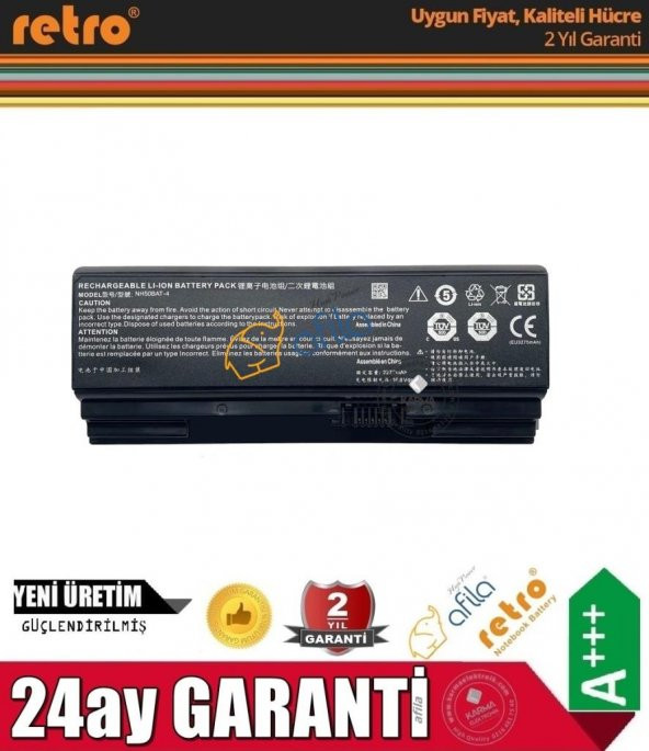 Monster Abra A5 V16.6, A5 V16.6.1, A5 V16.6.2 Notebook Bataryası, Pili