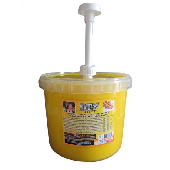 Dtx Kimya Sanayi Tipi Sarı  Granürlü El Temizleme Sabunu Pompalı 5 Kg