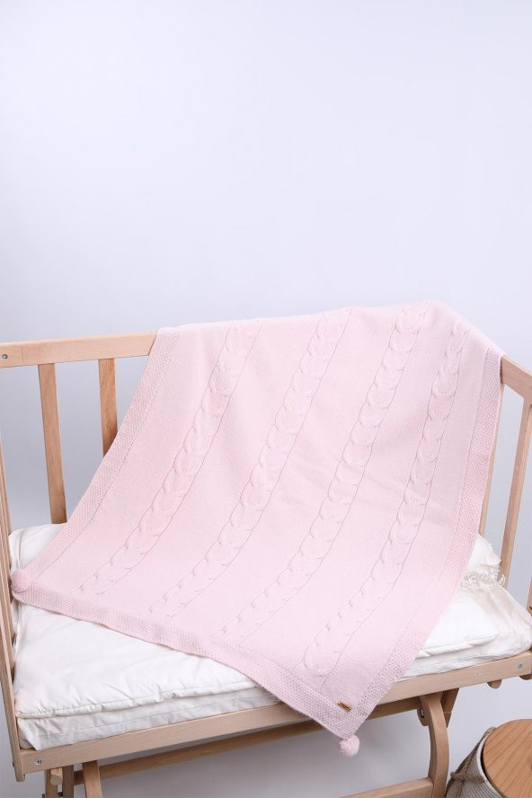 Babyhola Organik %100 Triko Velsoft Kız Erkek Bebek Battaniye Yenidoğan Hastane Çıkışı 4043 - 4